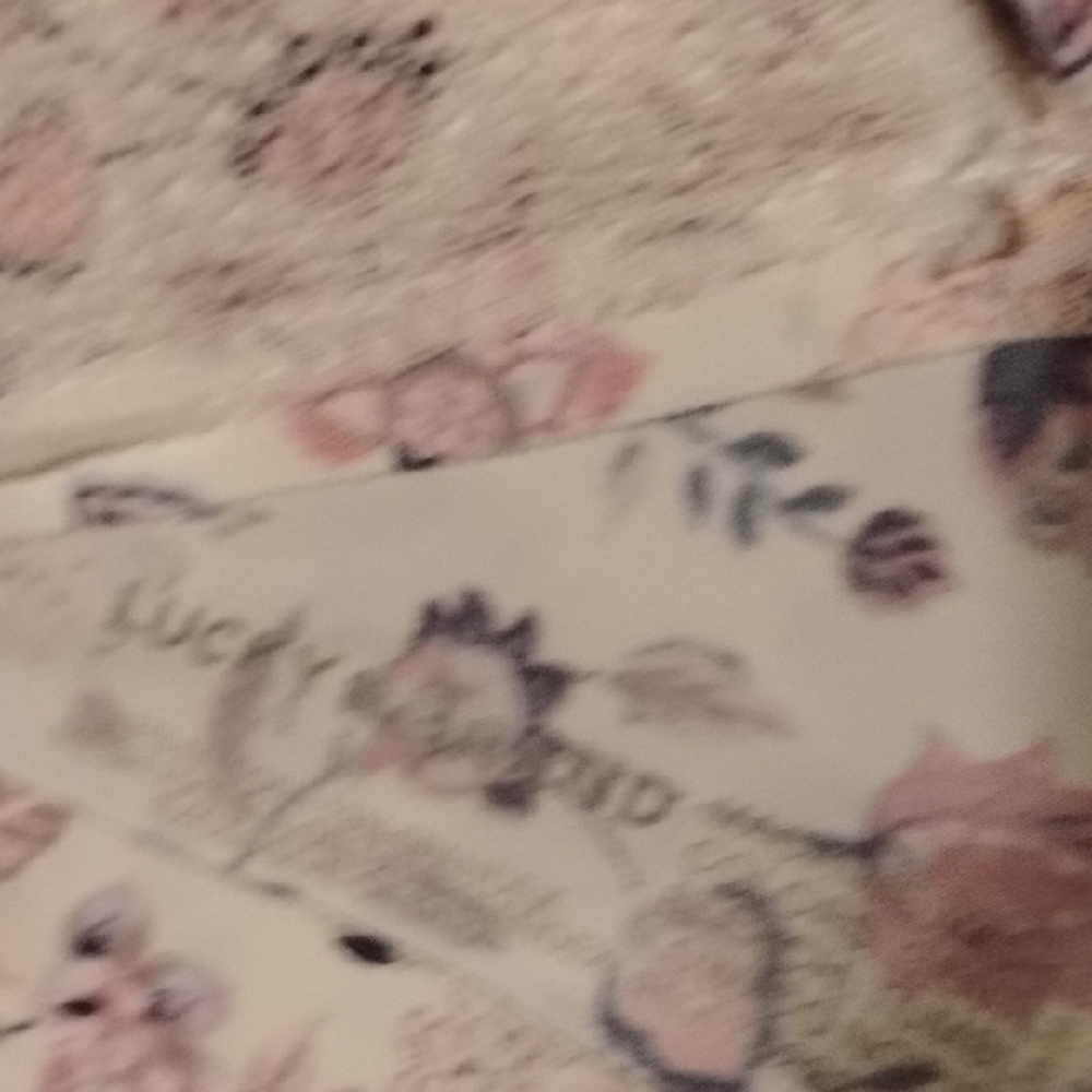 Lucky Brand Floral Print Bra - Cream and Purple - Picture 4 of 5